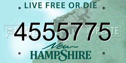4555775 New Hampshire License Plate