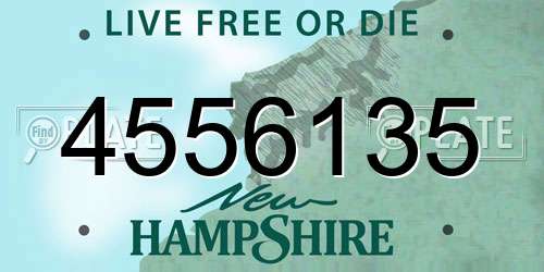 4556135 New Hampshire License Plate