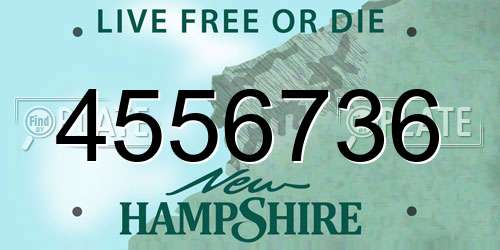 4556736 New Hampshire License Plate