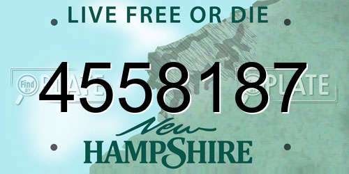 4558187 New Hampshire License Plate