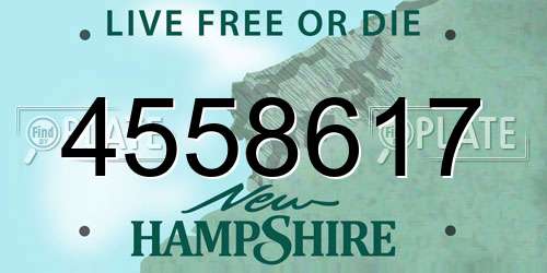 4558617 New Hampshire License Plate