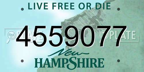 4559077 New Hampshire License Plate
