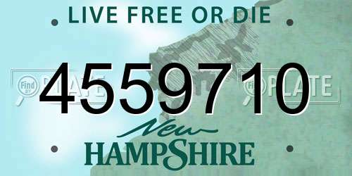 4559710 New Hampshire License Plate