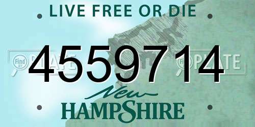 4559714 New Hampshire License Plate