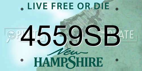 4559SB New Hampshire License Plate