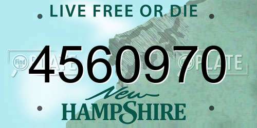 4560970 New Hampshire License Plate