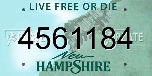 4561184 New Hampshire License Plate