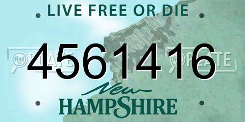 4561416 New Hampshire License Plate
