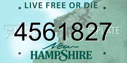 4561827 New Hampshire License Plate