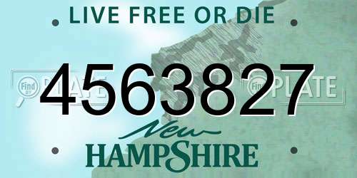 4563827 New Hampshire License Plate