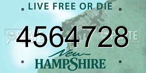4564728 New Hampshire License Plate