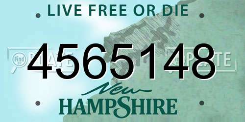 4565148 New Hampshire License Plate