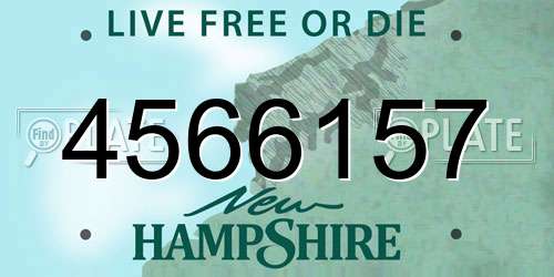 4566157 New Hampshire License Plate
