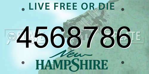 4568786 New Hampshire License Plate