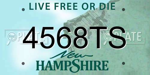 4568TS New Hampshire License Plate