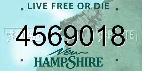 4569018 New Hampshire License Plate