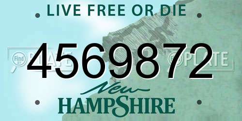 4569872 New Hampshire License Plate