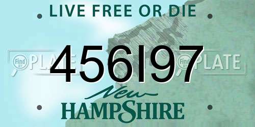 456I97 New Hampshire License Plate