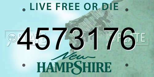 4573176 New Hampshire License Plate
