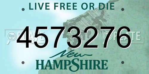 4573276 New Hampshire License Plate