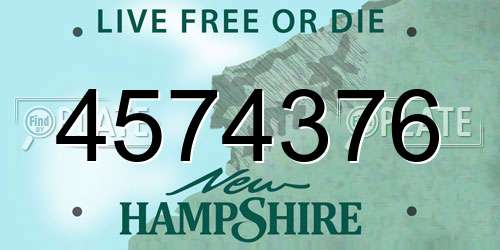 4574376 New Hampshire License Plate