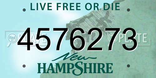 4576273 New Hampshire License Plate