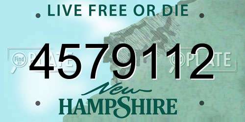 4579112 New Hampshire License Plate