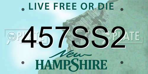 457SS2 New Hampshire License Plate
