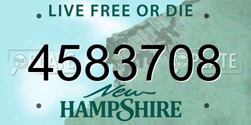 4583708 New Hampshire License Plate