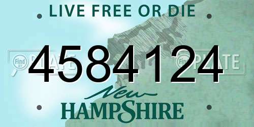 4584124 New Hampshire License Plate