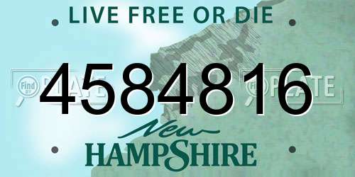 4584816 New Hampshire License Plate