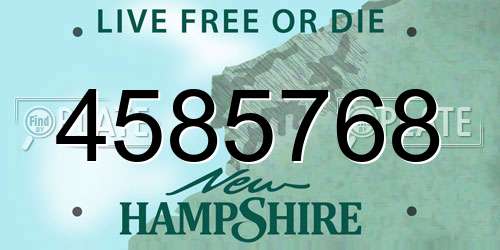 4585768 New Hampshire License Plate