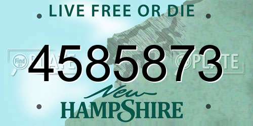 4585873 New Hampshire License Plate