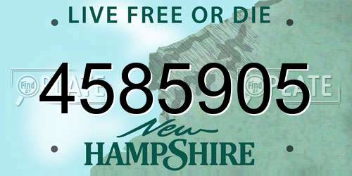 4585905 New Hampshire License Plate