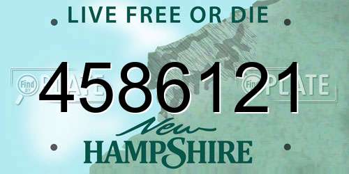 4586121 New Hampshire License Plate