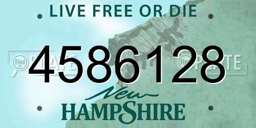 4586128 New Hampshire License Plate