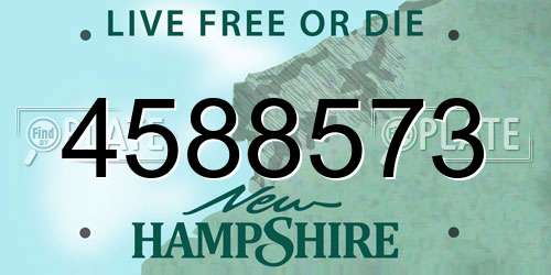 4588573 New Hampshire License Plate
