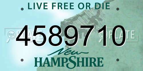4589710 New Hampshire License Plate