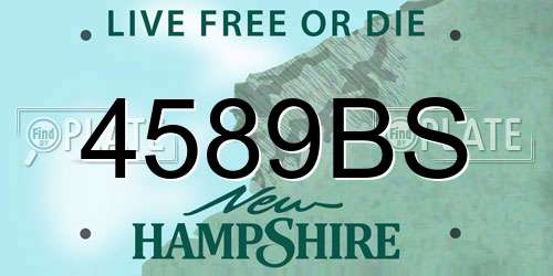 4589BS New Hampshire License Plate
