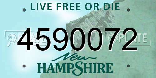 4590072 New Hampshire License Plate