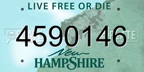 4590146 New Hampshire License Plate
