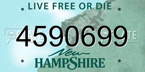 4590699 New Hampshire License Plate