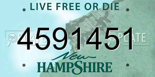 4591451 New Hampshire License Plate