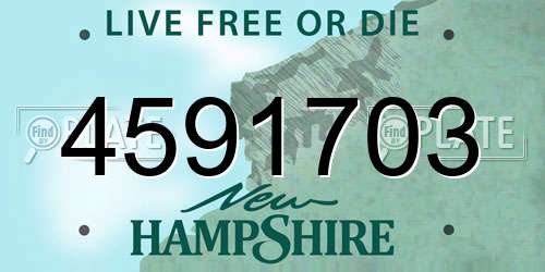 4591703 New Hampshire License Plate