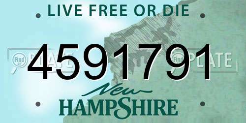4591791 New Hampshire License Plate