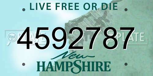 4592787 New Hampshire License Plate