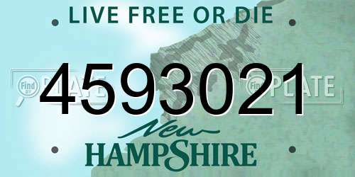 4593021 New Hampshire License Plate