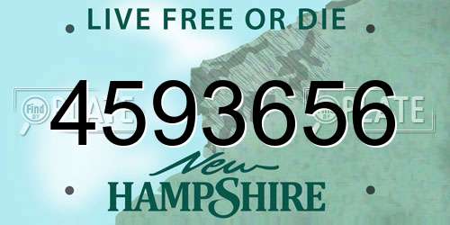 4593656 New Hampshire License Plate