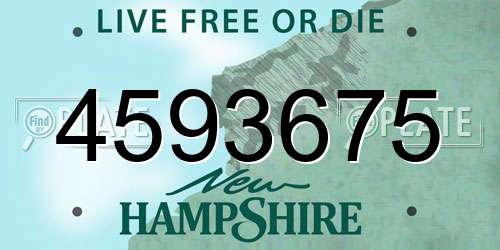 4593675 New Hampshire License Plate