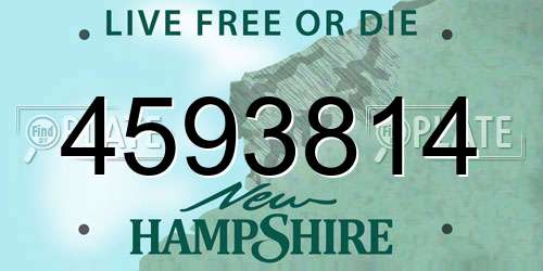 4593814 New Hampshire License Plate